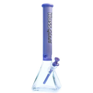 Hoss Glass 18" 7mm Square Beaker Milk Purple