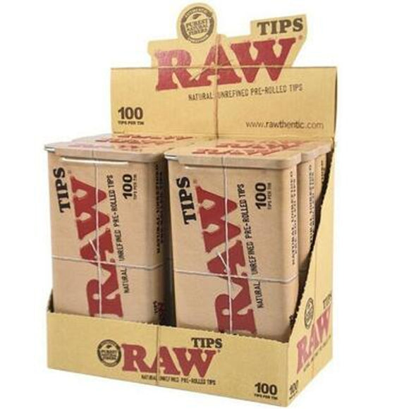 Raw Tin Tips 100 Pack Filter Tips