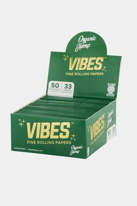 Vibes Hemp Green King Size Rolling Papers