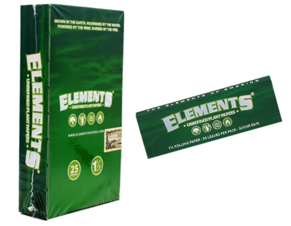 Elements  1 1/4 Green Rolling Papers
