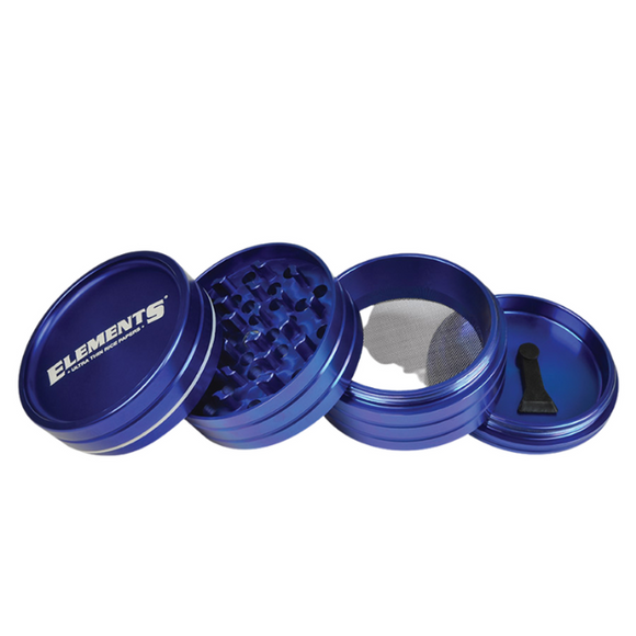 Elements Large Aluminum Grinder Blue