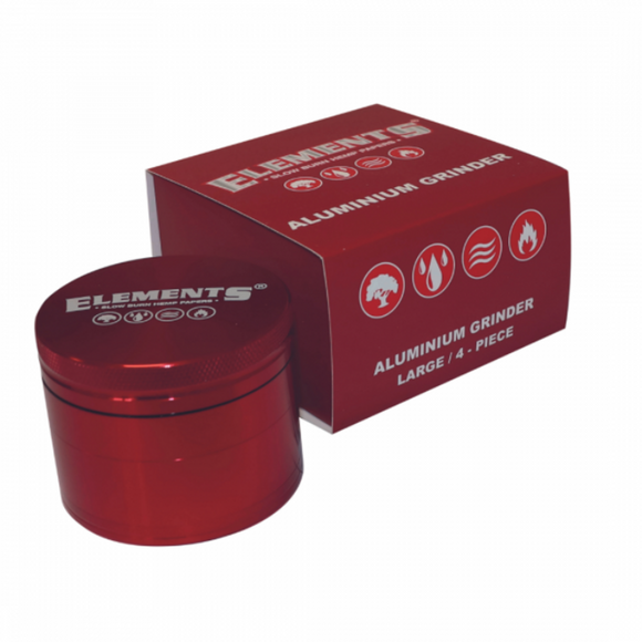 Elements Small Aluminum Grinder Red
