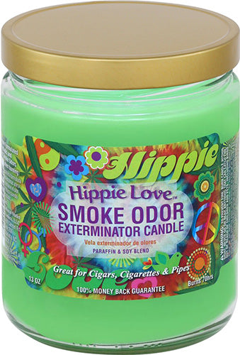 Smoke Odour Exterminator Candle Hippie Love