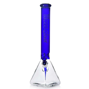 Hoss Glass 18" 7mm Square Beaker Blue
