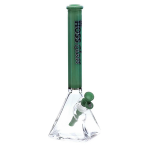 Hoss Glass 14" 5mm Square Beaker Jade Green