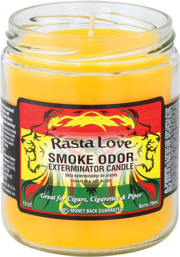 Smoke Odour Exterminator Candle Rasta Love