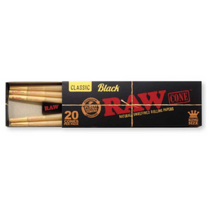Raw Black King Size Pre Rolled Cones 32 Pack