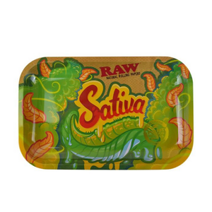Raw Sativa Medium Rolling Tray